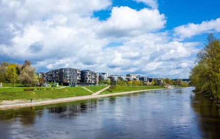 April 27, 2018 Vilnius, Lithuania, Viliya River in Vilnius.の写真素材