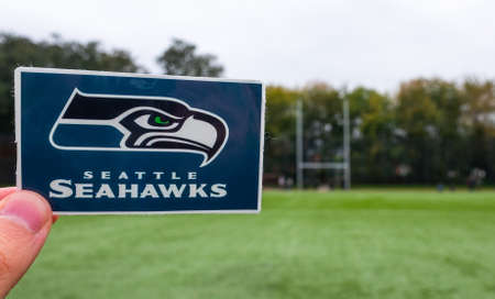 September 16, 2021, Seattle, Washington. The emblem of a professional American football team Seattle...