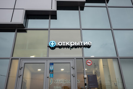 September 19, 2021, Moscow, Russia. Otkritie bank office in the Russian capital.