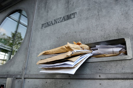 Crowded mailbox at the Inland Revenue tax return deadline