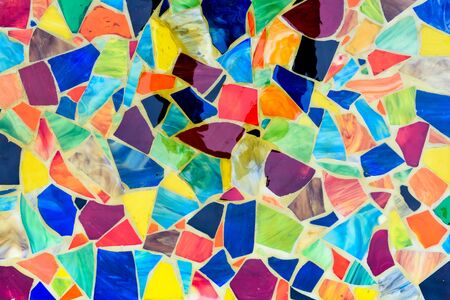 Mosaic made of Colorful pieces from tiles - for backgrounds