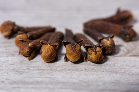 Close up on group of dried clove for cooking.の写真素材