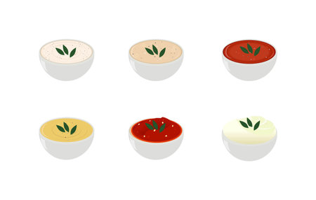 French sauce with the bowl,
The 5 French Mother Sauces-Bechamel, VeloutÃ©, Espagnole, Hollandaise,...