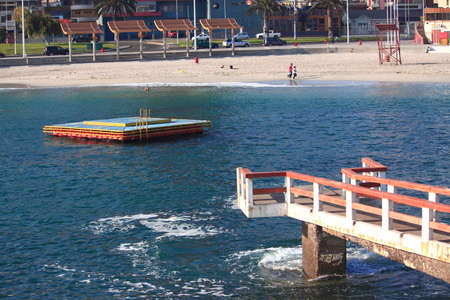 central urban beach in Antofagasta, Chileの写真素材
