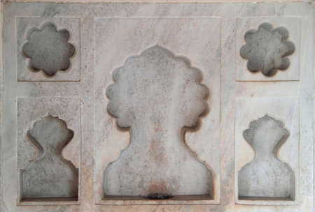 one of decoration in palace of Agra fort, Indiaの写真素材