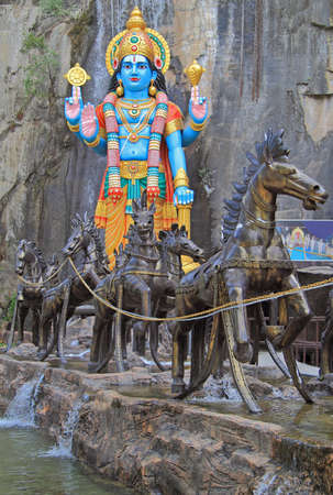 statue of Krishna nearly Batu caves, Kuala Lumpurの写真素材