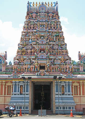 entrance to hindu temple, Kuala Lumpur, Malaysiaの写真素材
