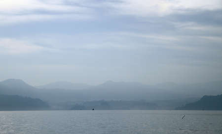 volcanic lake Toba, the north Sumatra, Indonesiaの写真素材