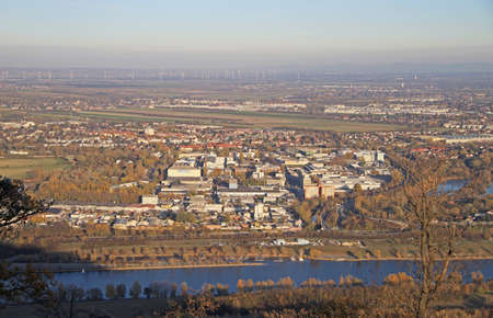 the view of austrian capital Vienna from the topの写真素材