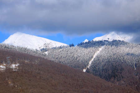 The mountains in Krasnaya Polyana, the southern Russia