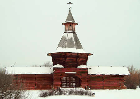Entrance to the Karelian Monastery of St. Nicholasの写真素材