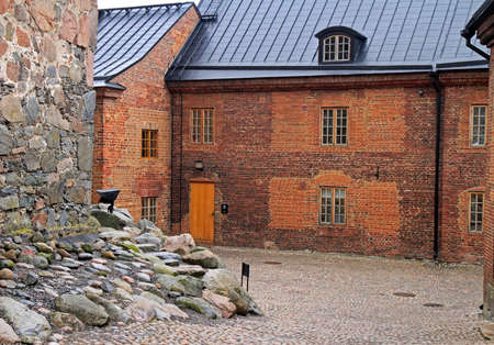 Medieval castle in the city of Hameenlinna, Finland at springのeditorial素材