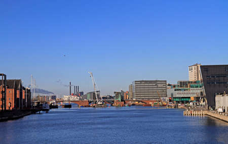 the water canal in danish capital Copenhagenのeditorial素材