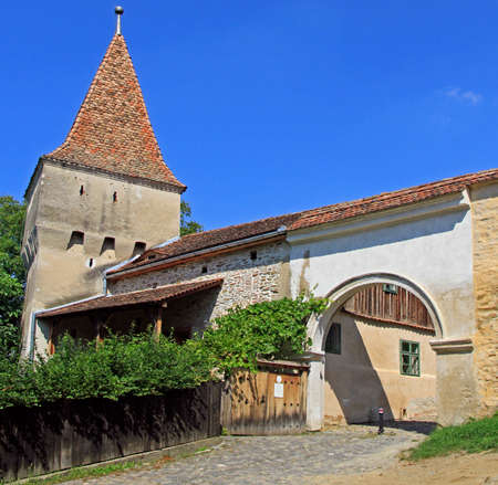 the Furriers Tower in the Sighisoara citadelの写真素材