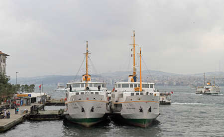 Istanbul, Turkey - August 9, 2017: Karakoy ferry terminal in the center of Istanbul, Turkeyのeditorial素材