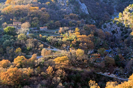 mountain road not far from city Budva, Montenegroの写真素材