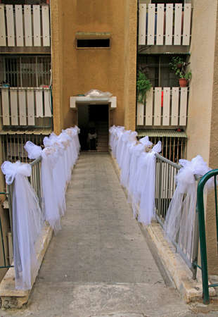 preparation for wedding in Haifa in Israelの写真素材