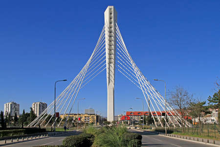 Millenium bridge in Podgorica Montenegroの写真素材