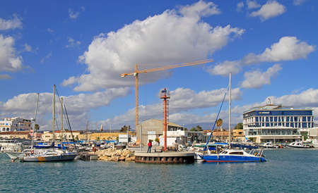Limassol, Cyprus - November 22, 2017: View of the Limassol Old Port on Cyprus islandのeditorial素材