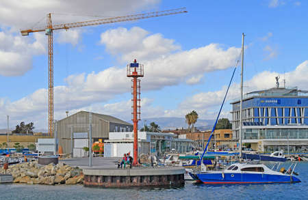 Limassol, Cyprus - November 22, 2017: View of the Limassol Old Port on Cyprus islandのeditorial素材