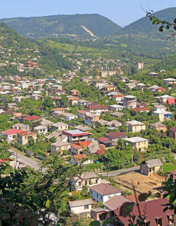 the cityscape of Sukhumi - the main city of Abkhaziaの写真素材