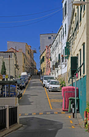 street in Gibraltar, the british territoryのeditorial素材