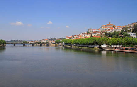 the riverside of river Mondego in Coimbraの写真素材