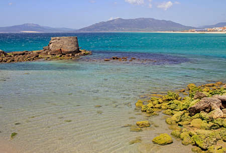 scenery landscape of seaside in spanish city Tarifaの写真素材