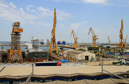 the port of the city Cadiz in Spainの写真素材