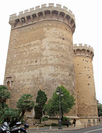 Valencia, Spain - April 25, 2018: Towers of Quart in the spanish city Valenciaのeditorial素材