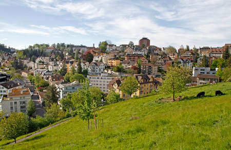 the view of city Luzern in Switzerlandの写真素材