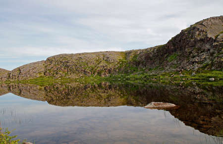 scenery landscape nearby russian village Teriberka in Murmansk regionの写真素材