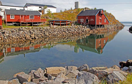 view of fishing village A in Norwayの写真素材