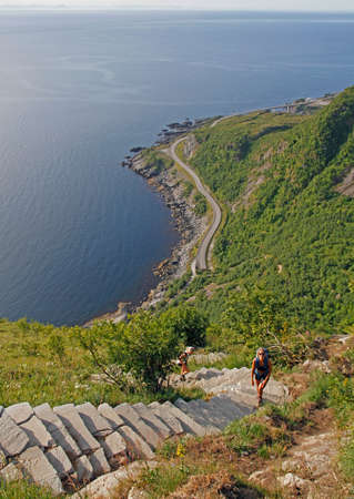 Amazing panoramic view on sea and roadのeditorial素材
