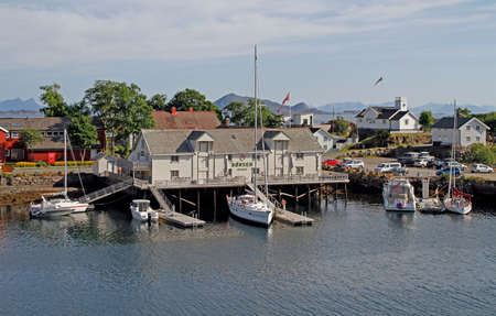 panoramic view of the coast at Svolvaerのeditorial素材