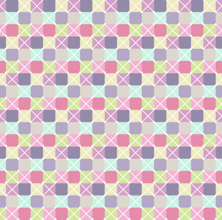 Geometric pattern. Gentle colors in squaresのイラスト素材