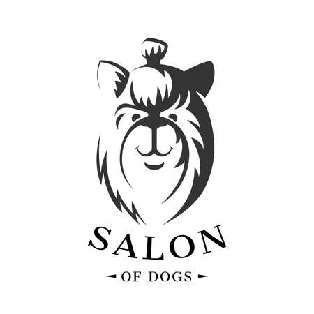 Icon template for the dogs store on white background.のイラスト素材