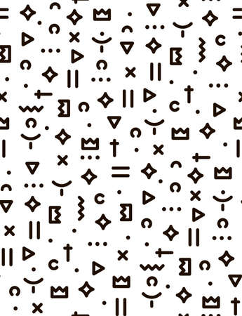 A Seamless pattern with simple geometric figuresのイラスト素材