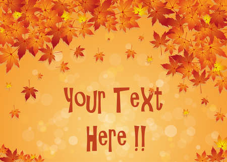 Autumn Text Sign Backgroundのイラスト素材