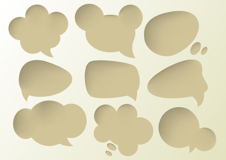 Speech Bubbles Deep hole setsのイラスト素材