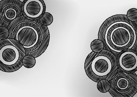 Cycle Sketch Pen Shading Effect Backgroundのイラスト素材