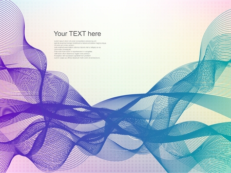 Abstract blue wave backgroundのイラスト素材