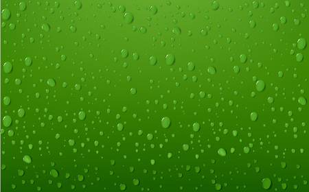 Water Drop On Green Backgroundのイラスト素材