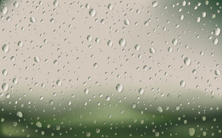 Water Drop On Glass with blur Nature Backgroundのイラスト素材