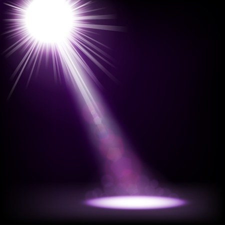 Spotlight shining floorのイラスト素材