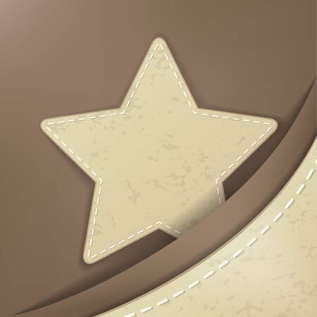 Star shape stitched object illustrationのイラスト素材