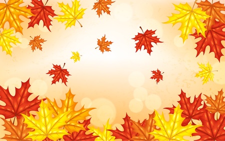 Autumn background with leavesのイラスト素材