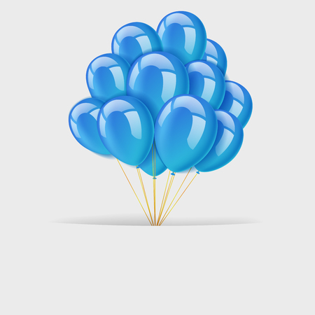 Balloons greeting card, happy birthday bannerのイラスト素材