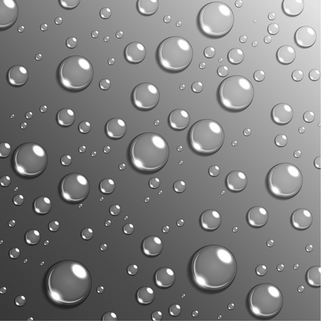 Water rain drop on gray scale backgroundのイラスト素材