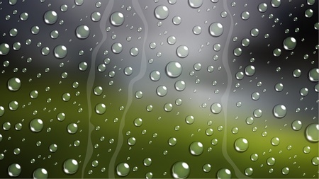 Rain Drop on windshield car window with blurred natureのイラスト素材